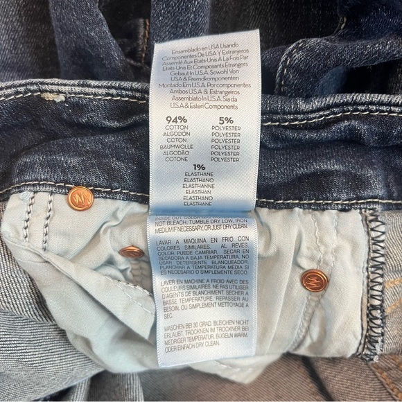 Mother Jeans Women's 25 High Waisted Looker Ankle Fray Skinny Close To The Edge - Picture 9 of 11